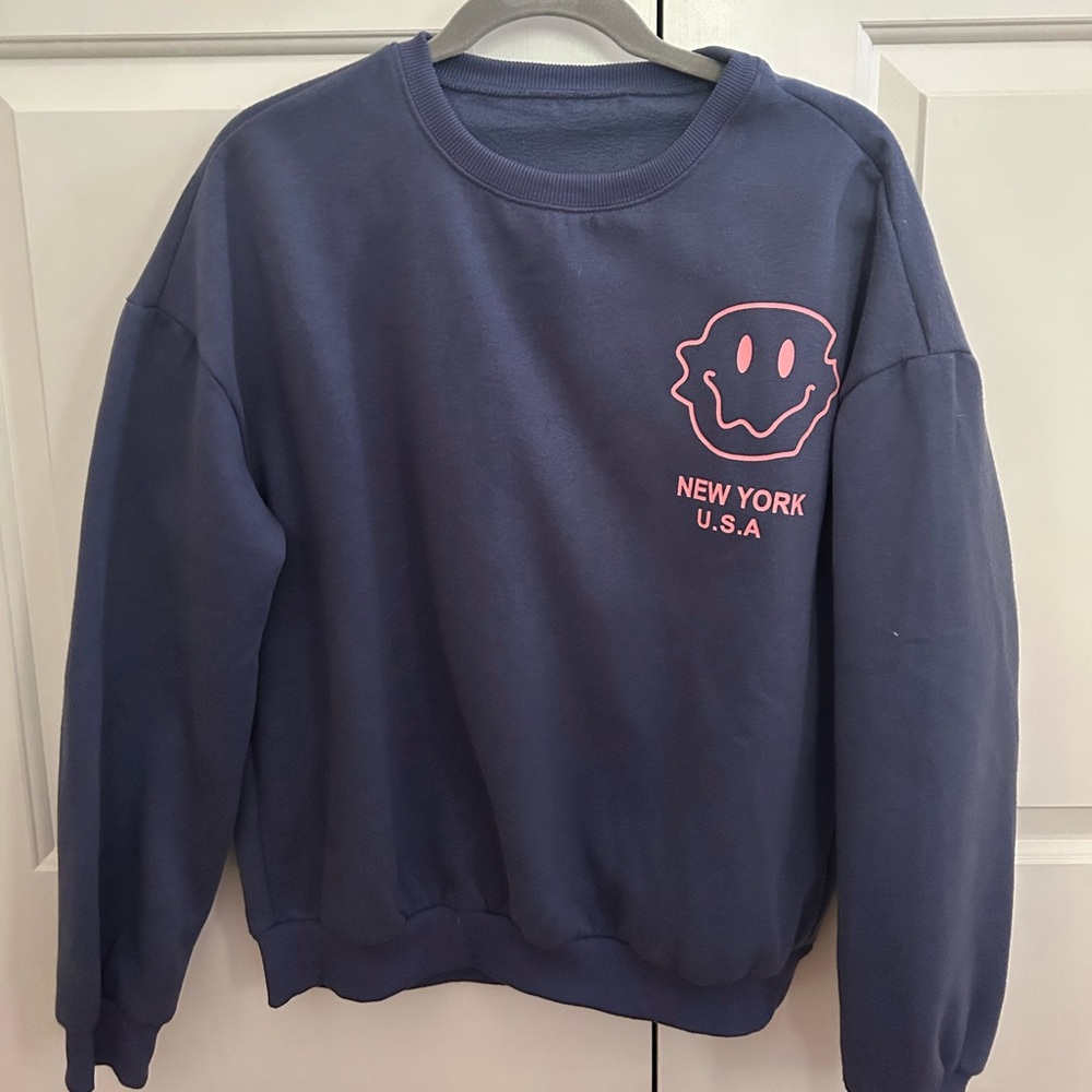 BLUE GRAPHIC NEW YORK CREWNECK